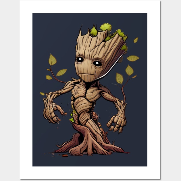 Baby Groot Wall Art by Drank